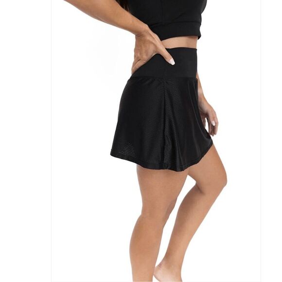 Volare Fitness Limited Edition Mesh To Be collection Black Skirt & Tank Set - Picture 5 of 16